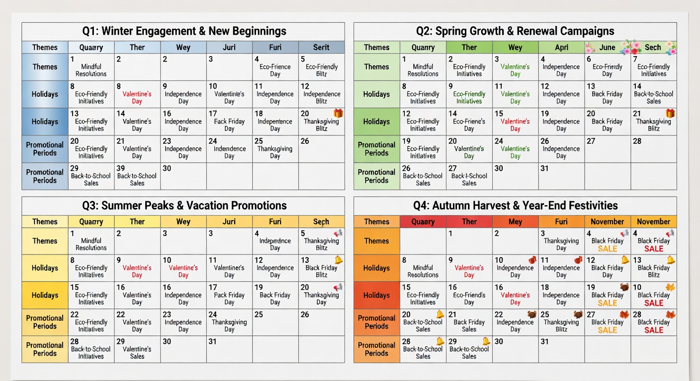 Annual Content Calendar Layout