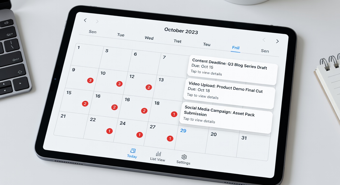 Content Deadlines and Notifications