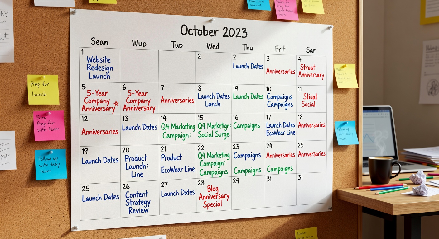 Content Milestones Calendar