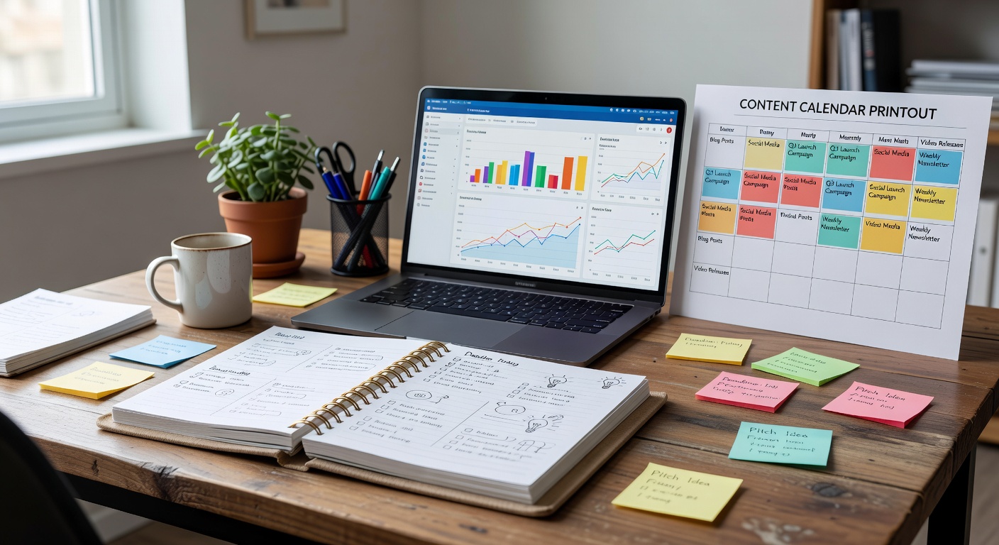 Content Planner Desk Setup